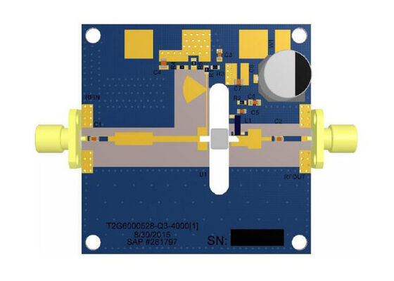 T2G6000528-Q3-EVB6 Solutions embarquées T2G6000528-Q3 Carte d'évaluation du transistor de puissance RF GaN 5,8 GHz