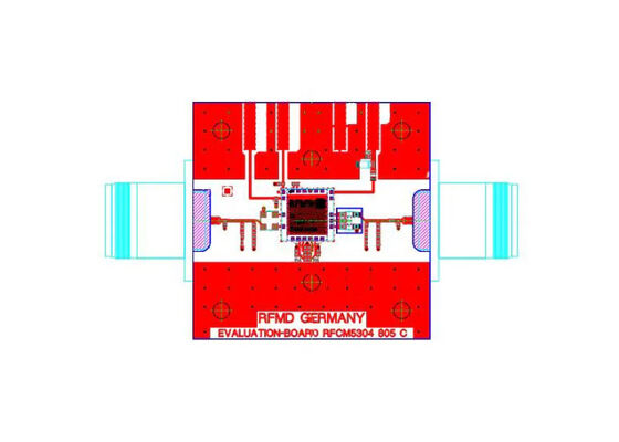 RFCM5304PCBA-410 Solutions embarquées Amplificateur intégré SI-BJT de 5 MHz à 220 MHz - Carte d'évaluation