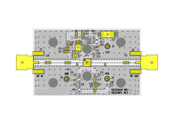 TQP9109-PCB2140 Solutions Embarquées Carte d'évaluation d'amplificateur de puissance à deux étages à haut rendement