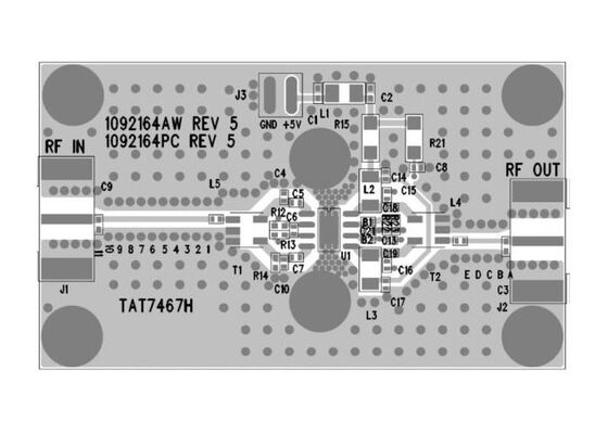 TAT7467E1F-EB Solutions intégrées CATV pHEMT Conseil d'évaluation des amplificateurs RF à double