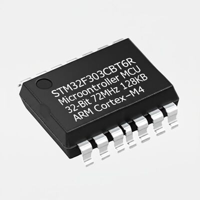 Microcontrôleur 32 bits STM32F303CBT6TR avec un cœur ARM Cortex-M4 de 72 MHz et une mémoire flash de 128 KB