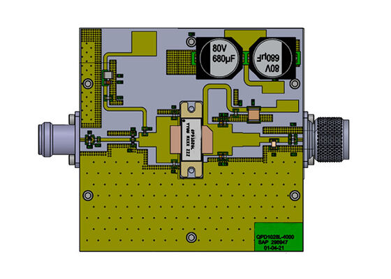 QPD1028LEVB7 Solutions intégrées 750W 65V GaN RF Input-Matched Transistor Evaluation Board