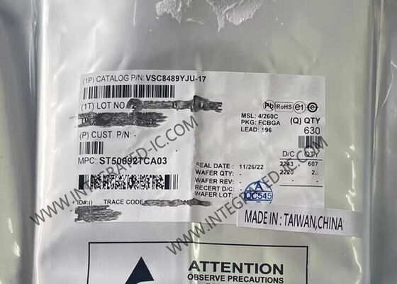 VSC8489YJU-17 Ethernet IC à double canal SerDes PHY Transcepteurs Ethernet FCCSP-196