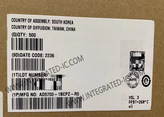 AD5700-1BCPZ Circuit intégré - Puce 464uA Faible consommation - Modem HART monopuce avec conformité à la couche physique HART et montage en surface