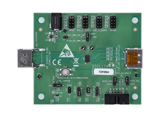 TDP2004EVM Solutions embarquées TDP2004 Module d'évaluation Redriver DisplayPort 2.1 4 canaux