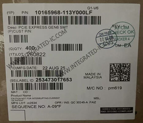 10165968-113Y000LF Connecteur de bord de carte PCI Express Gen 6 1.1A 164POS pour transfert de données à haut débit
