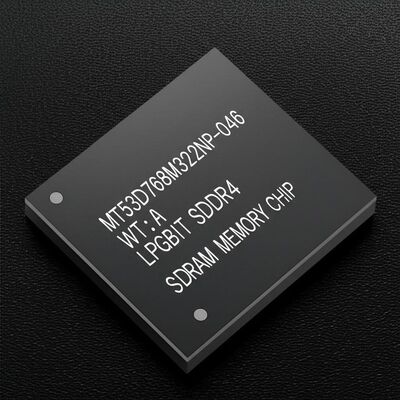 MT53D768M32D2NP-046 WT:Une puce IC de mémoire LPDDR4 SDRAM de 24 Gbit avec une vitesse de 2,133 GHz dans le paquet WFBGA-200
