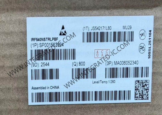 MOSFET de puissance IRF540NSTRLPBF 100V Transistor simple N-Channel avec 33A de courant de drain continu et 44mOhm de résistance