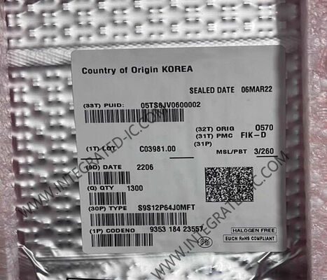 S9S12P64J0MFT MCU microcontrôleur HCS12 16 bits 32MHz avec 64 kB de mémoire flash pour les applications automobiles