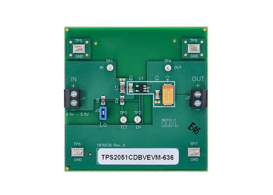 TPS2051CDBVEVM-636 Solutions intégrées TPS2051C Module d'évaluation du commutateur de distribution d'alimentation USB