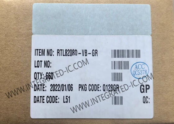 RTL8208D-VB-GR Ethernet IC Octal-Channel 8-Port 10/100Mbps Transcepteur Ethernet avec interface RS8MII