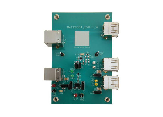 MAX20334EVKIT Solutions embarquées MAX20334 Carte d'évaluation de commutateur analogique double SPDT