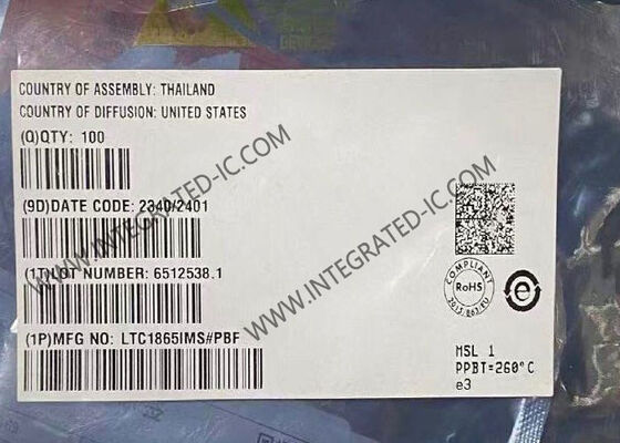 LTC1865IMS puce de circuit intégré ADC à 2 canaux de 16 bits 250 Ksps dans le paquet MSOP-10