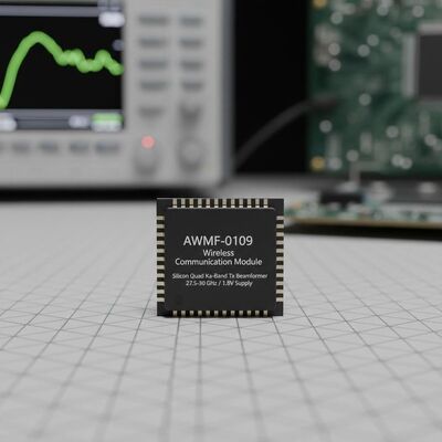 Module de communication sans fil AWMF-0109 Formeur de faisceau Tx à haute intégration en silicium quadri-Ka-band avec fonctionnement de 27,5 à 30 GHz et alimentation de 1,8 V dans le paquet QFN-48