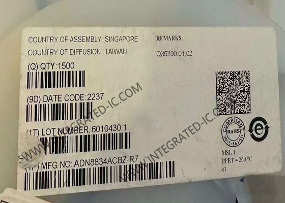 ADN8834ACBZ puce de circuit intégré 1.5A Contrôleur TEC de courant de sortie pour contrôle de refroidisseur thermoélectrique avec tension d'alimentation 2,7V ~ 5,5V