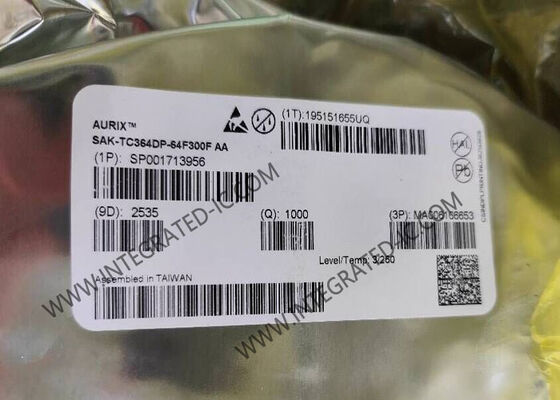 Microcontrôleur MCU SAK-TC364DP-64F300F AA avec 672 Ko de RAM, Ethernet 100 Mbit et boîtier TQFP-144