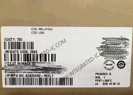 AD822ARZ Amplificateur fonctionnel double FET à faible puissance à entrée avec sortie rail-rail SOIC-8