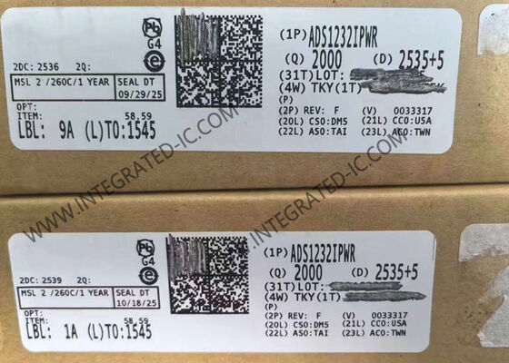 ADS1232IPWR puce de circuit intégré ADC à 2 canaux Delta-Sigma de 24 bits pour capteurs de pont