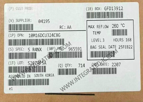 Réseau de porte programmable sur le terrain 10M16DCU324C8G MAX 10 Réseau de porte programmable sur le terrain 324-LFBGA