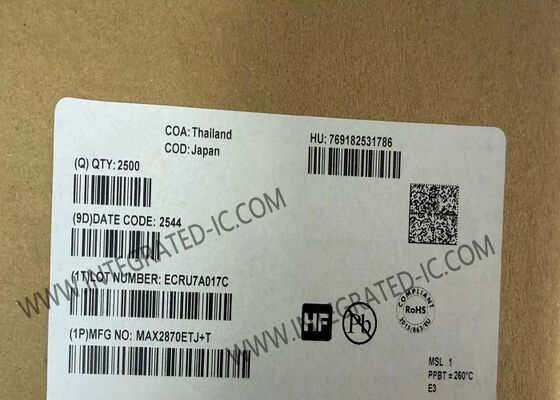 MAX2870ETJ Boucle à phase verrouillée à ultra-large bande avec oscillateur à tension contrôlée de 23,5 MHz à 6 GHz en mode fractionnel-N et entier-N à faible bruit de phase