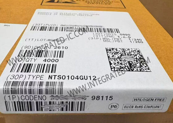 NTS0104GU12 Transcepteur à double alimentation à 4 bits 50 Mbps Transformateur de niveau de tension bidirectionnel