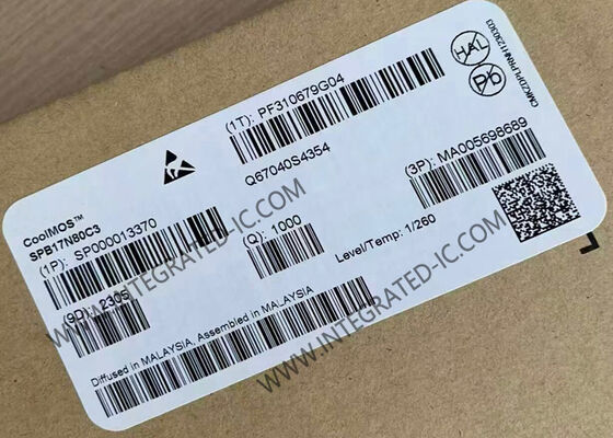 SPB17N80C3 Transistor MOSFET de puissance avec tension de fuite de source de 800V 17A courant de fuite continu et technologie CoolMOSTM