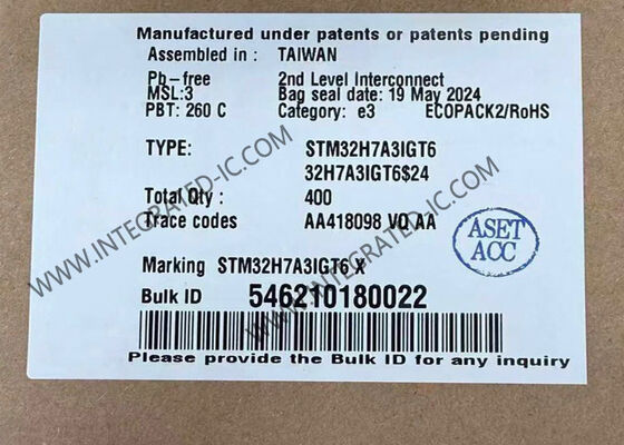 les microcontrôleurs 32Bit ébrèchent STM32H7A3IGT6 le microcontrôleur MCU de l'ARM Cortex M7 176LQFP