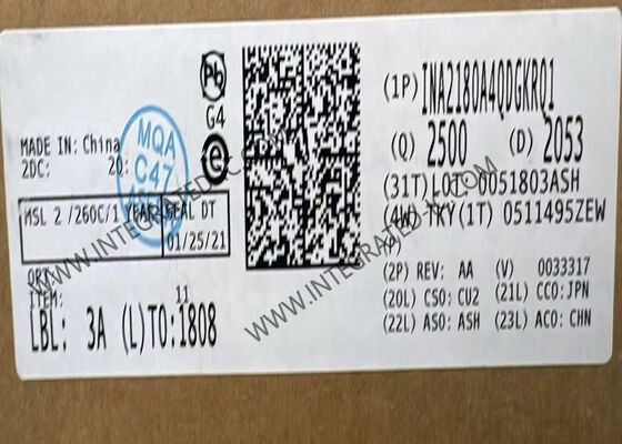 INA2180A4QDGKRQ1 26V 350kHz Circuit intégré amplificateur de détection de courant à double canal de qualité automobile