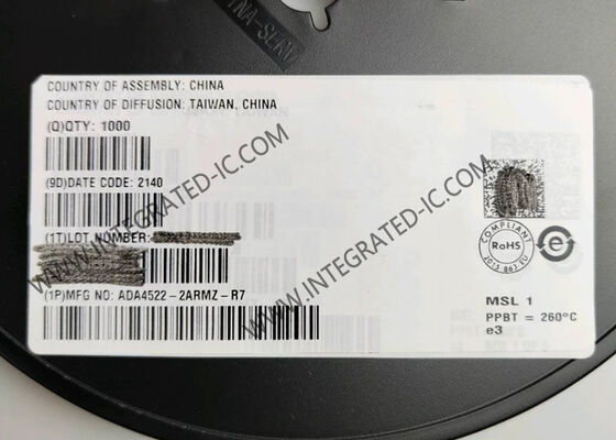 Puce de circuit intégré ADA4522-2ARMZ 2,7 MHz Amplificateur opérationnel à dérive zéro MSOP-8