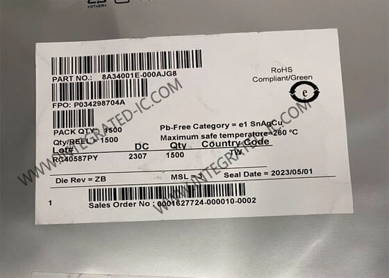 Puce de circuit intégré 8A34001E-000AJG8 Système de synchronisation à huit canaux pour IEEE 1588