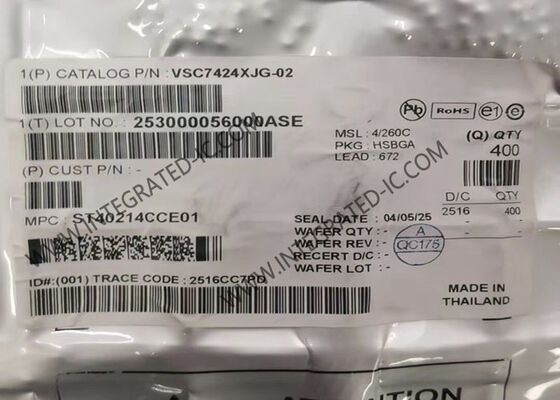Circuit intégré Ethernet VSC7427XJG-02, commutateur géré de couche 2 Gigabit Ethernet à 26 ports avec montage en surface