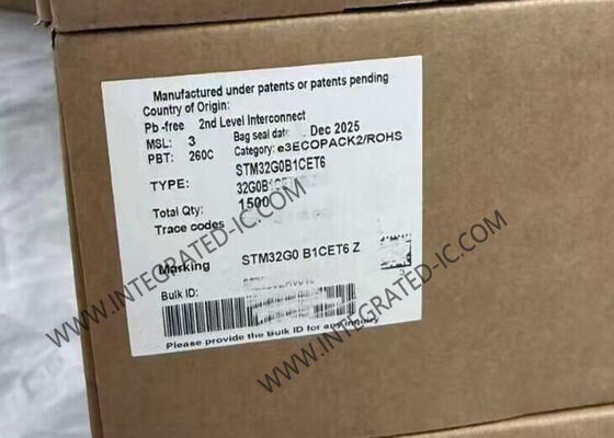Bâti extérieur INSTANTANÉ incorporé des microcontrôleurs MCU IC STM32G0B1CET6 512KB