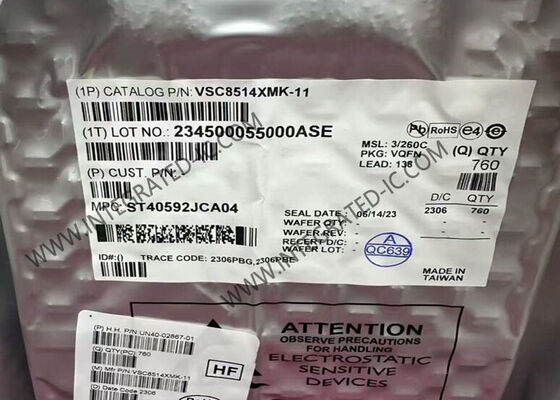 VSC8514XMK-11 IC Ethernet Transceiver Gigabit Ethernet 4 ports basse consommation en boîtier VQFN-138