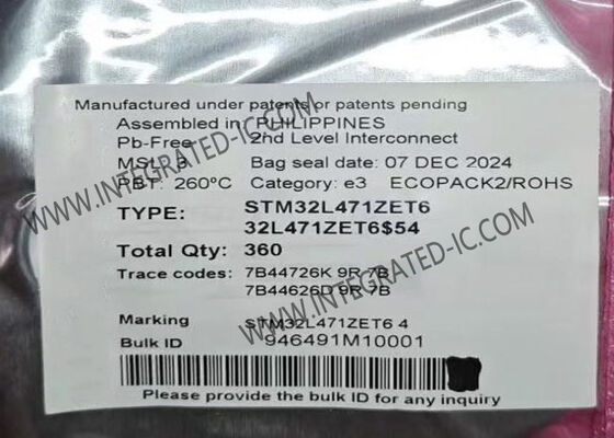 STM32L471ZET6 Microcontrôleur MCU 80MHz 32 bits ARM Cortex-M4 Ultra-faible consommation LQFP-144