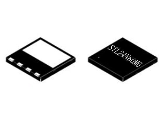 Transistors 600V 8PowerVDFN de transistor MOSFET de puissance de la puce STL24N60M6 de circuit intégré