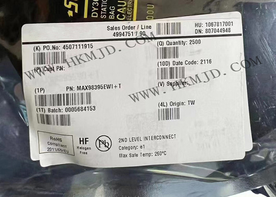 Puce de circuit intégré MAX98395EWI 1 canaux d'entrée numérique classe DG Amplificateur XFBGA28