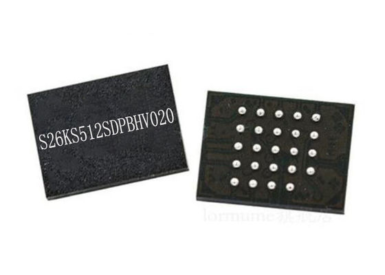 NI puce parallèle du circuit intégré 24-FBGA d'IC S26KS512SDPBHV020 512Mbit de mémoire