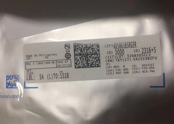 8 canaux ADS8638SRGER 12 bits SAR analogue à convertisseur numérique 24-VQFN puces IC