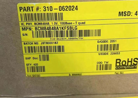 IC Ethernet BCM84848A1KFSBLG à quatre ports 10GBASE-T Transcepteur IC BGA