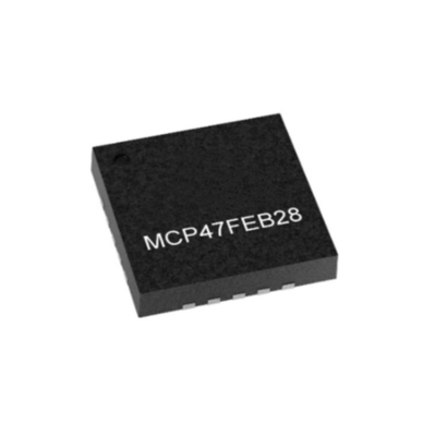 Puce de circuit intégré MCP47FEB28-E/MQ DAC à 12 bits avec interface EEPROM et I2C