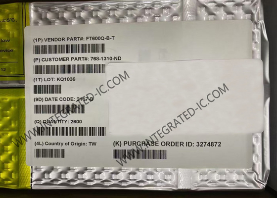 Puce de circuit intégré FT600Q-B-T 1.65V à 3.6V QFN56 Contrôleur de pont USB