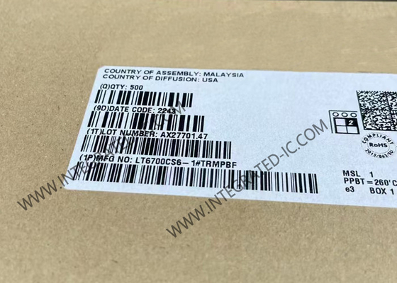 LT6700CS6-1 puce de circuit intégré microélectricité à basse tension double comparateur avec référence 400mV
