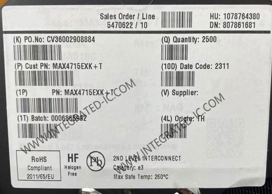 MAX4715EXK puce de circuit intégré à alimentation unique de 400 mOhm SPST commutateurs analogiques SC70-5