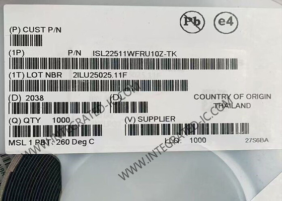 Puce de circuit intégré ISL22511WFRU10Z à faible bruit, faible puissance, potentiomètre à pression simple