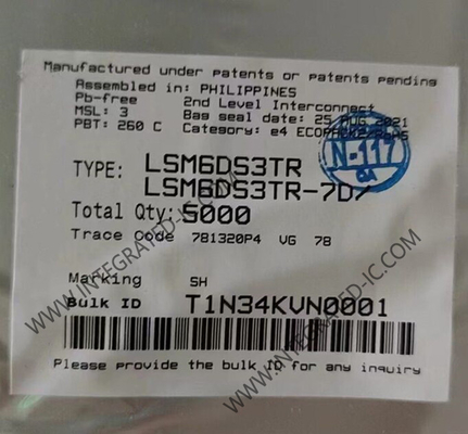 LSM6DS3TR Capteur IC 1.25mA Unité de mesure de l'inertie iNEMO à 6 axes