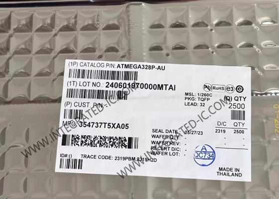 Microcontrôleur ATMEGA328P-AU MCU Microcontrôleur AVR 8 bits avec 32K bytes dans le système Flash programmable