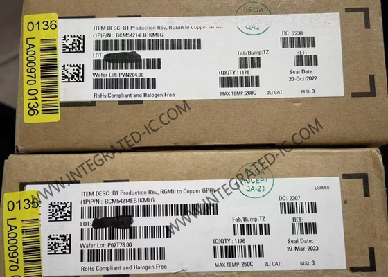 BCM54214EB1KMLG Ethernet IC Porte unique RGMII Transcepteur Ethernet Gigabit QFN68
