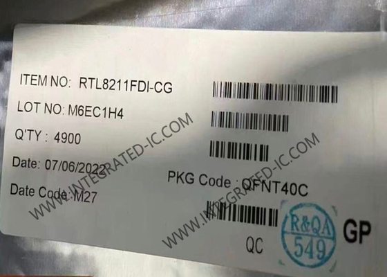 RTL8211FDI-CG Ethernet IC hautement intégré 10/100/1000M émetteur-récepteur Ethernet