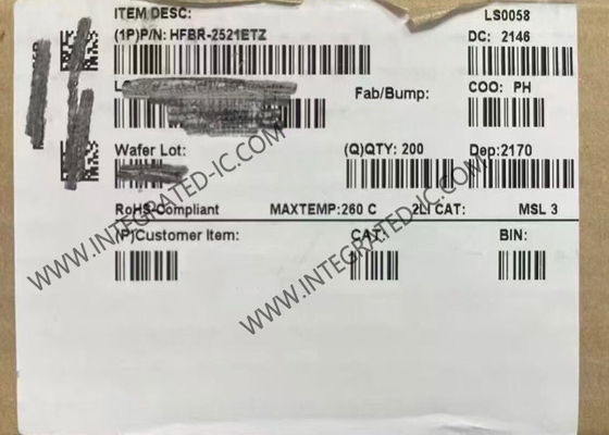HFBR-2521ETZ 5 MBd Débit de données 660 nm Longueur d'onde Plage de température étendue Recepteur à fibre optique Puce de circuit intégré