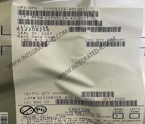 CYPD5125-40LQXIT puce de circuit intégré contrôleur de port USB à haute vitesse de type C